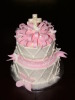 Ribbons and Butterflies Baptism Cake